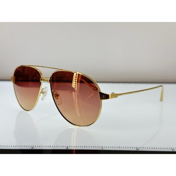 Cartier Gold Pilot Sunglasses CT0298S-003 Cat.2 140-57-13 (K) - Picture 4 of 16